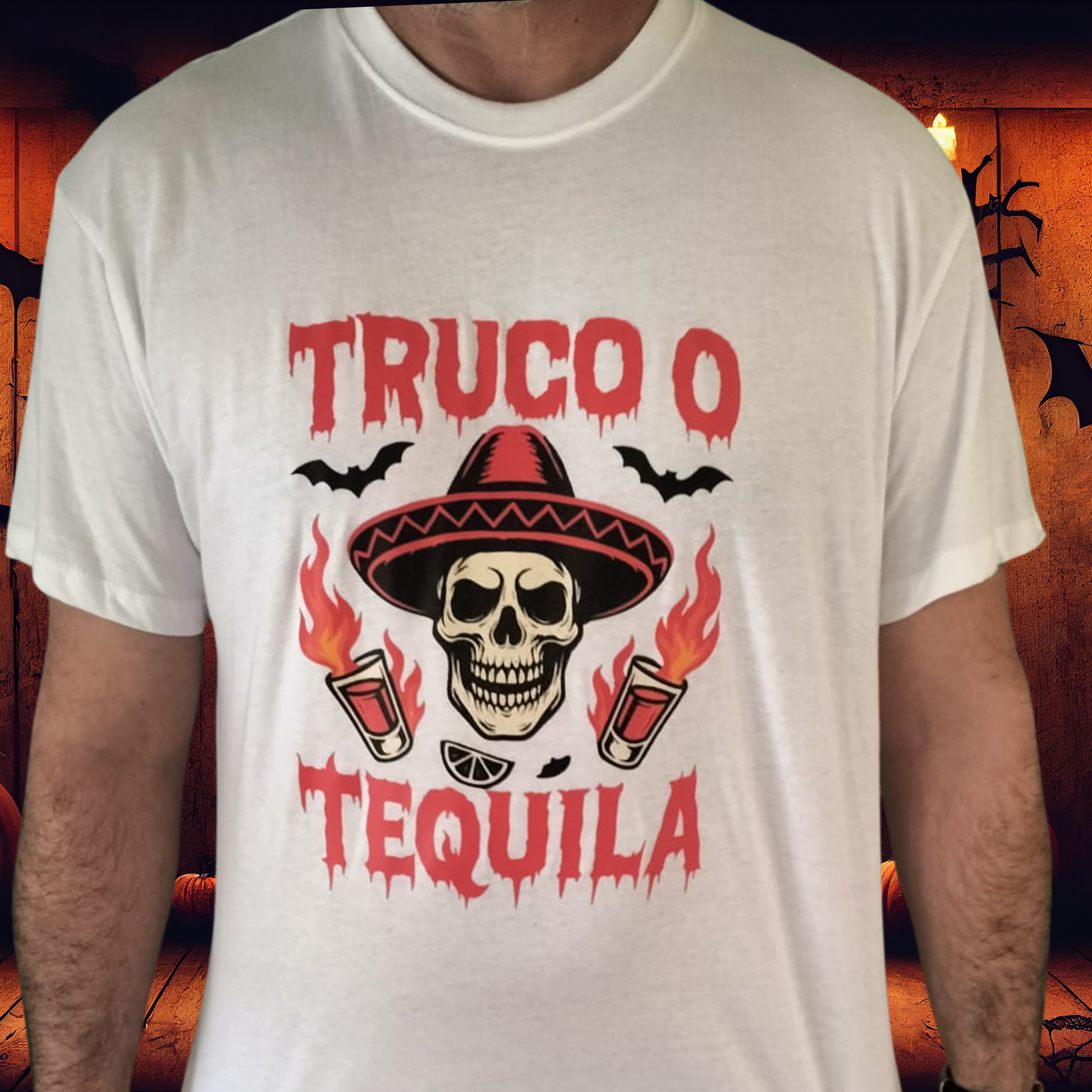 Truco o Tequila – Camiseta Calavera Fiesta Mexicana