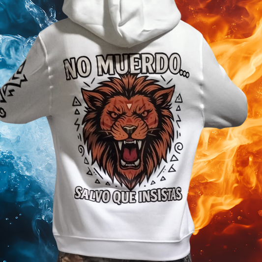 Sudadera de mujer con capucha No muerdo… salvo que insistas