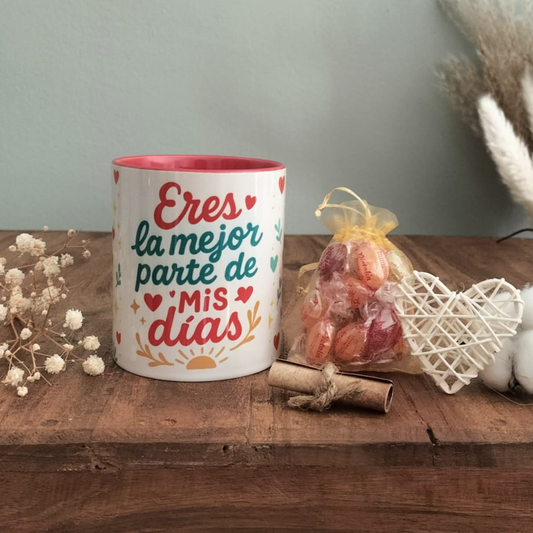 Taza Mensaje – Eres la Mejor Parte de Mis Días (Caja Regalo con Alma)