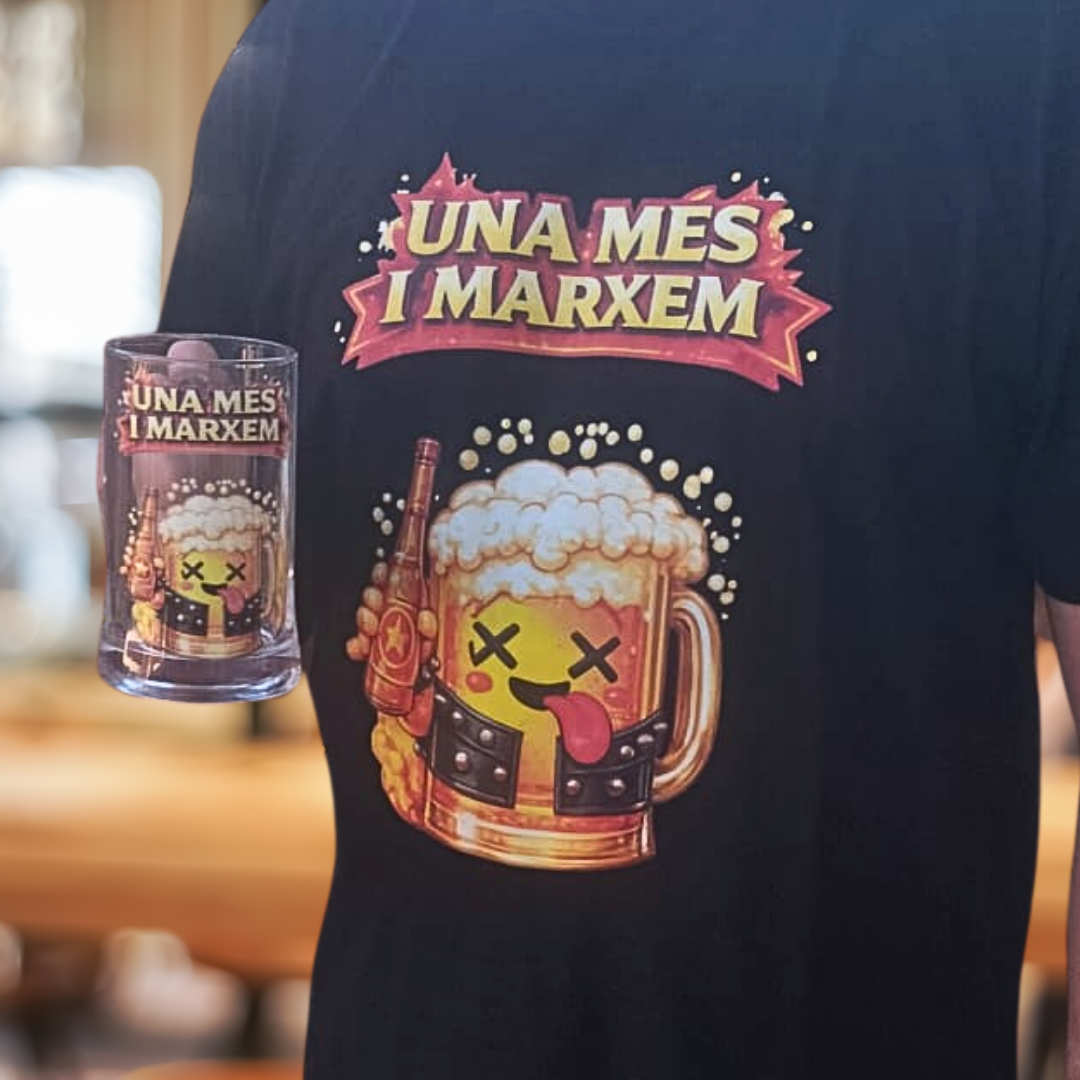 Pack Regal "L'última no compta" – Samarreta + Gerra de Cervesa