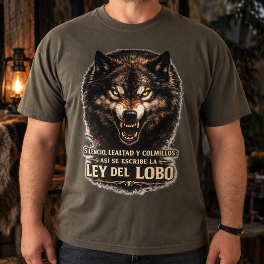 Camiseta Ley del Lobo – Silencio, lealtad y colmillos