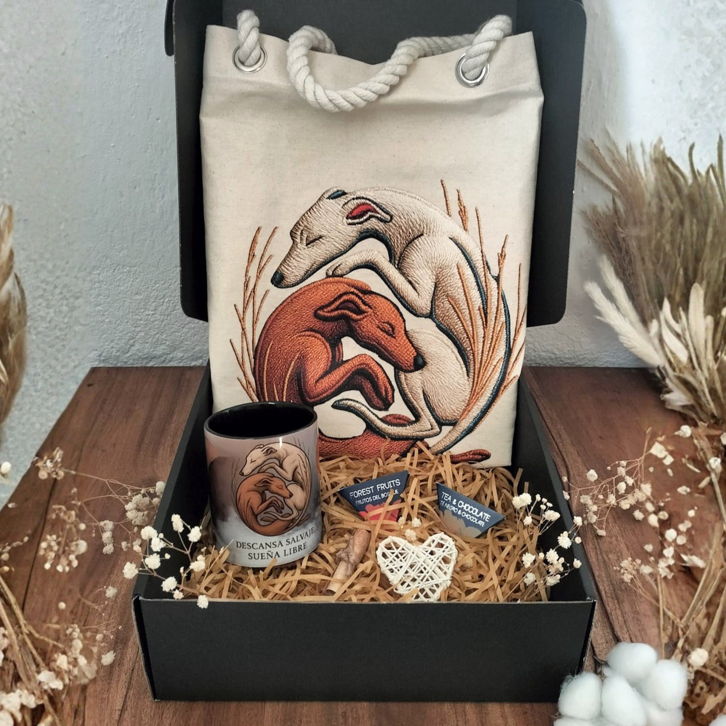 Abrazo Galgo – Pack Regalo Efecto Bordado