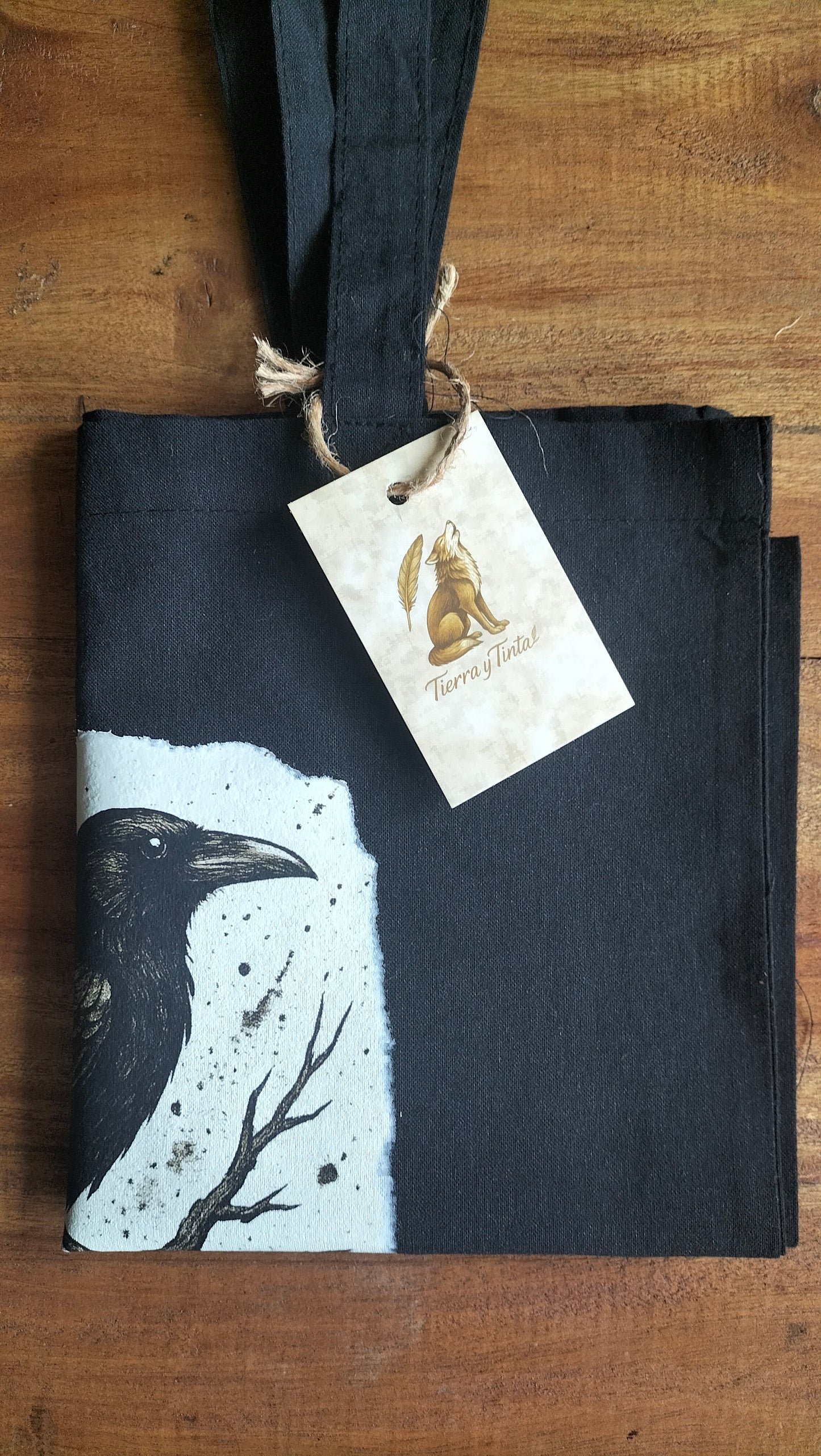 Tinta y Alas – Tote Negro Vuelo Sin Dueño